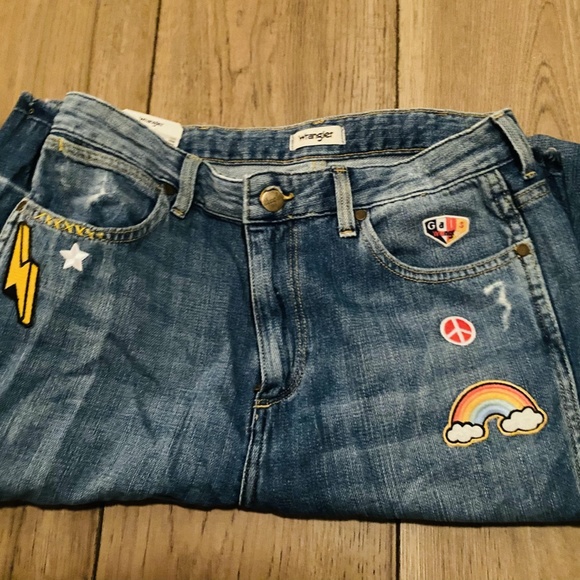 Wrangler Retro Badge Flare Jeans  SOLD OUT SZ 28 - Picture 4 of 4